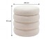 Pouf >WL7.795< in creme, Bezug: Teddystoff - 45x40cm (HxD)