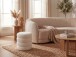 Pouf >WL7.795< in creme, Bezug: Teddystoff - 45x40cm (HxD)