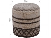 Pouf >WL7.797< in Beige, Bezug: Stoff - 45x40cm (HxD)