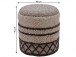 Pouf >WL7.797< in Beige, Bezug: Stoff - 45x40cm (HxD)