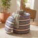 Pouf >WL7.799< in Beige, Bezug: Stoff - 45x40cm (HxD)