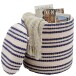 Pouf >WL7.799< in Beige, Bezug: Stoff - 45x40cm (HxD)