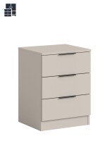 Nachtkommode >Kopenhagen< in Kaschmir - 45x60x40cm...