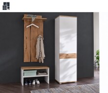 Garderobe >Clayborn< verschiedene Typen, in Weiss /...