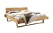 Massivholzbett >BE-0880< Kiefer eichefarbig honig gebeizt & geölt - 162x85x216 (BxHxT)