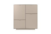 Kommode >Sivas< in Sand, Holzwerkstoff - 107x115x37,5cm (BxHxT)