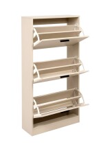 Schuhkipper >Zwolle< in Beige, Holzwerkstoff - 60x117x24cm (BxHxT)