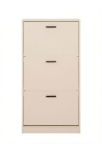 Schuhkipper >Zwolle< in Beige, Holzwerkstoff - 60x117x24cm (BxHxT)