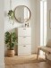 Schuhkipper >Zwolle< in Beige, Holzwerkstoff - 60x117x24cm (BxHxT)