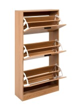 Schuhkipper >Zwolle< in Dekor Eiche, Holzwerkstoff - 60x117x24cm (BxHxT)