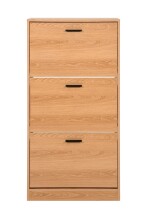 Schuhkipper >Zwolle< in Dekor Eiche, Holzwerkstoff - 60x117x24cm (BxHxT)