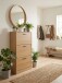 Schuhkipper >Zwolle< in Dekor Eiche, Holzwerkstoff - 60x117x24cm (BxHxT)