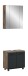 Badezimmer-Set >Ice< in Nox Oak Dekor / Schwarz - 60x185x30cm (BxHxT)
