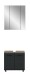 Badezimmer-Set >Ice< in Nox Oak Dekor / Schwarz - 60x185x30cm (BxHxT)