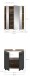 Badezimmer-Set >Ice< in Nox Oak Dekor / Schwarz - 60x185x30cm (BxHxT)