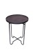 Beistelltisch >Vanja< in Schwarz, Aluminium / Metall - 60x45cm (HxD)