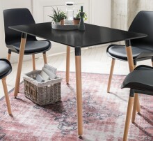 Esstisch >Piloto< in Schwarz / Buche, MDF /...