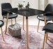 Esstisch >Piloto< in Schwarz / Buche, MDF / Massivholz - 120x76x80cm (BxHxT)