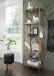 Regal >Granada< in Gold & Grauglas, Metall - 51x175x36cm (BxHxT)