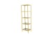 Regal >Granada< in Gold & Grauglas, Metall - 51x175x36cm (BxHxT)