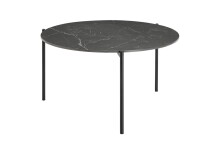 Couchtisch >Carlo< in schwarz, Keramik & Metall - 46x82cm (HxD)