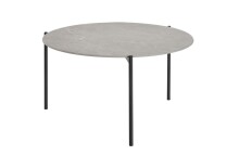 Couchtisch >Carlo< in Grau / schwarz, Keramik / Metall - 46x82cm (HxD)