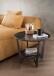 Beistelltisch >Leander< in schwarz, Keramik & Metall - 42x60cm (HxD)