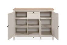 Sideboard >Bergen< in samt / Dekor Artisan Eiche - 120x90x40 (BxHxT)
