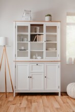 Buffetaufsatz >Bergen < in samt / Dekor Artisan Eiche - 119,5x100x40 (BxHxT)