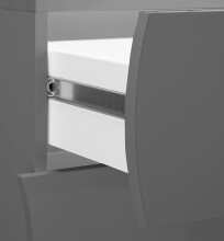 Sideboard >ONDA< in Matt Anthrazit, Holzwerkstoff - 98x81,5x40 (BxHxT)