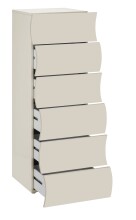 Hochkommode >ONDA< in matt Kaschmir - 50x121,7x40 (BxHxT)