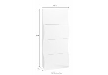 Schuhkipper >ONDA< in matt Kaschmir - 71x161,1x26,6 (BxHxT)