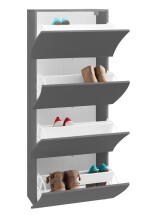 Schuhkipper >ONDA< in Matt Anthrazit, Holzwerkstoff - 71x161,1x26,6cm (BxHxT)