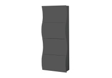 Schuhkipper >ONDA< in Matt Anthrazit, Holzwerkstoff - 71x161,1x26,6cm (BxHxT)