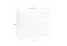Schuhkipper >ONDA< in matt Kaschmir, Holzwerkstoff - 101x81,1x26,6cm (BxHxT)