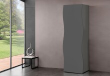 Garderobenschrank >ONDA< in Matt Anthrazit, Holzwerkstoff - 63x187,2x40 (BxHxT)