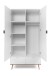 Kleiderschrank >Göteborg< in weiß / Dekor Sonoma Eiche - 90x180x55 (BxHxT)