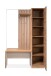 Kompaktgarderobe >Medan< in Dekor Artisan Oak / samt - 122x190x37 (BxHxT)