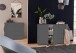 Kommode >ONDA< in matt anthrazit, Holzwerkstoff - 89,7x81,7x40 (BxHxT)