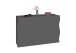 Sideboard >ONDA< in Matt Anthrazit, Holzwerkstoff - 129,7x81,2x40cm (BxHxT)