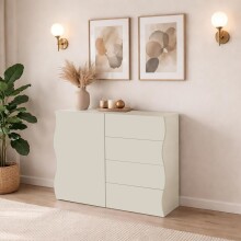Kommode >ONDA< in matt Kaschmir, Holzwerkstoff -...