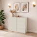 Kommode >ONDA< in matt Kaschmir, Holzwerkstoff - 89,7x81,7x40 (BxHxT)
