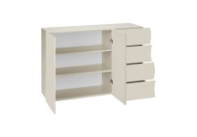 Sideboard >ONDA< in Matt Kaschmir, Holzwerkstoff - 129,7x81,2x40cm (BxHxT)