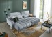 Big-Sofa >Wolve< 2x elektr. Verstellung, Aragon hellgrau - 280x108x118cm (BxHxT)