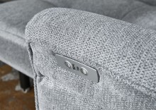 Ecksofa >Wolve< elektr. Sitzverstellung, Cremona 38 oliv - 277x108x179cm (BxHxT)