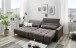 Ecksofa >Wolve< elektr. Sitzverstellung, Onega 03 braun - 277x108x179cm (BxHxT)