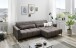 Ecksofa >Wolve< elektr. Sitzverstellung, Onega 03 braun - 277x108x179cm (BxHxT)