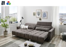 Sofa >Wolve< elektr. Sitz-Verstellung, Bezug Onega...