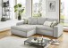 Polsterecke >Luno< Stauraum+Schlaffunktion, Cord silbergrau - 241x89x175cm (BxHxT)