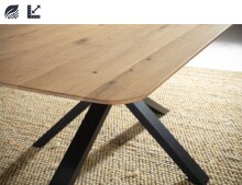 Esstischplatte >TI-0670< 160-200cm, Wildeiche...